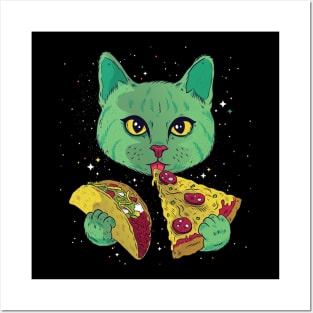 Cosmic Pizza Cat Posters and Art